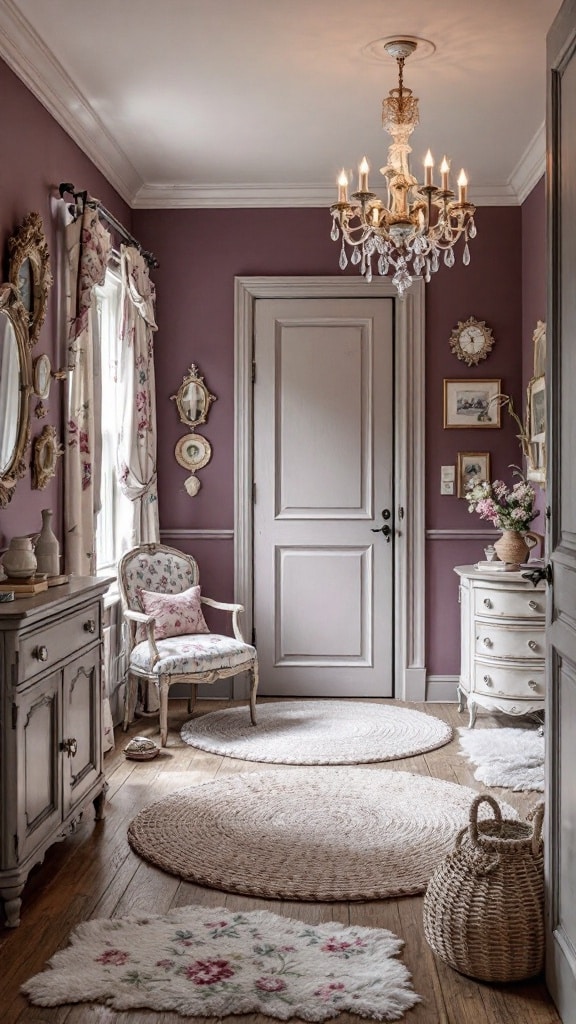 Vintage Charm in Dusky Purple