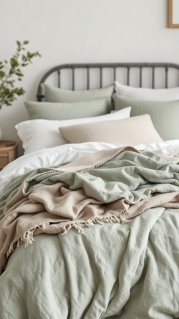 Layered Sage Green Textiles