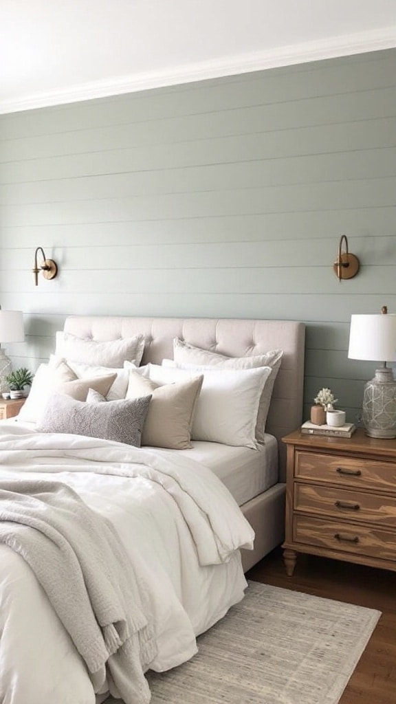 Sage Shiplap Accent Wall