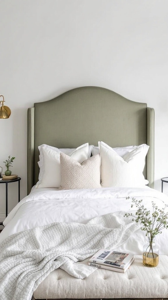 Sage Green Upholstered Headboard