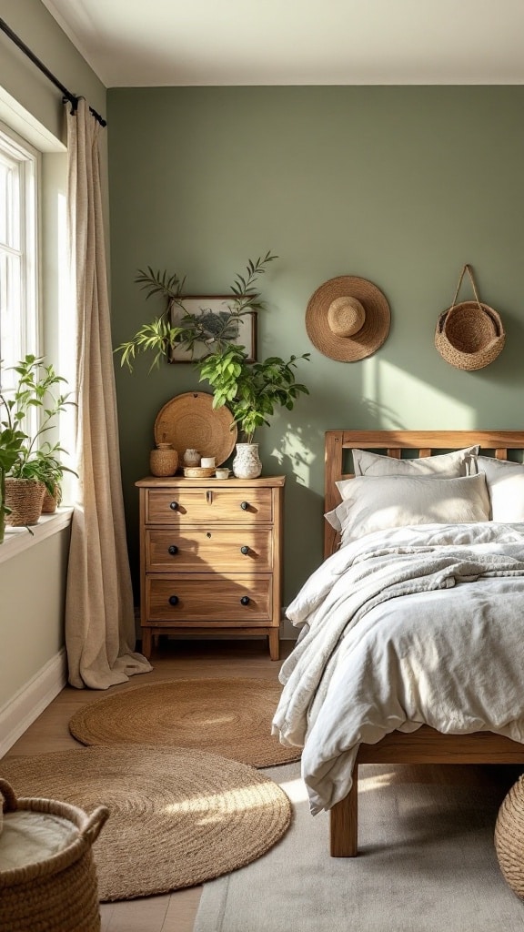 Sage Green and Natural Wood Combo