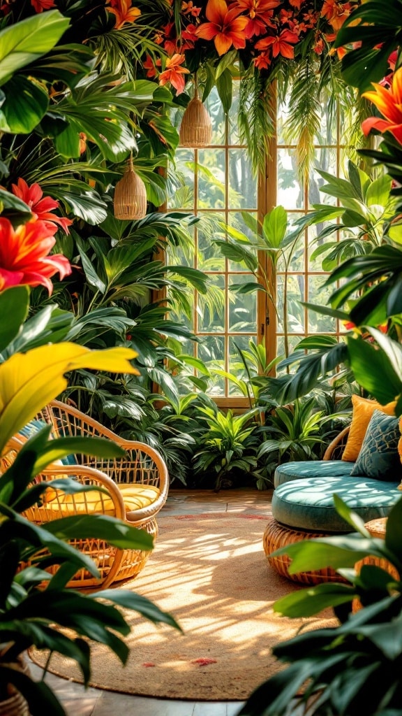 Tropical Paradise with Vibrant Greens