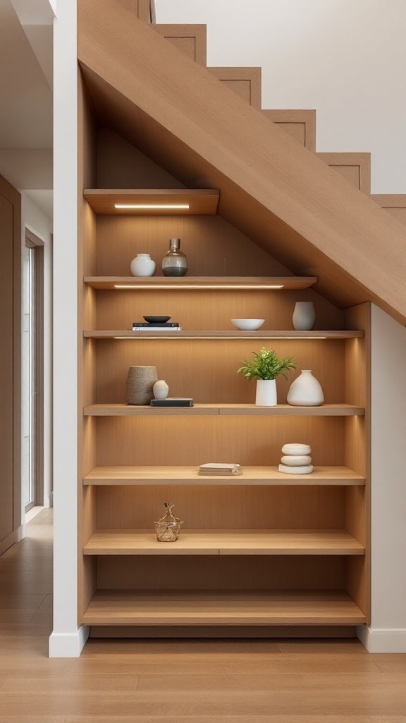 Minimalist Built-In Shelving