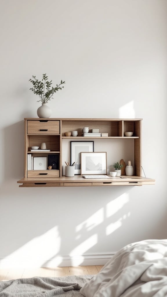 Compact Fold-Down Desk Nook