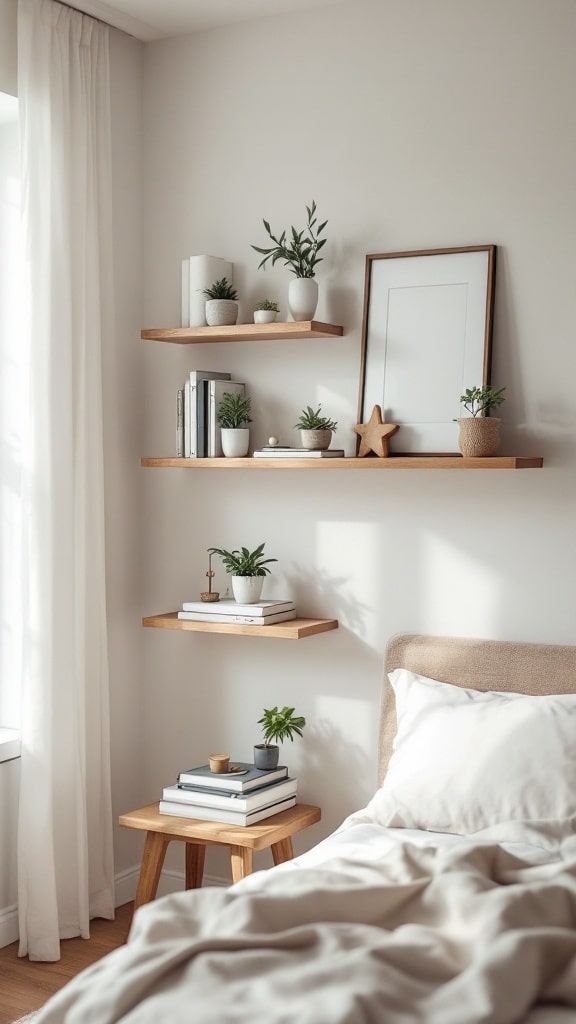 Floating Shelves for Display and Storage