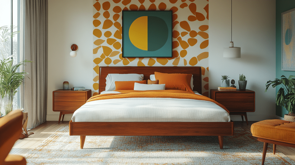 modern vintage bedroom