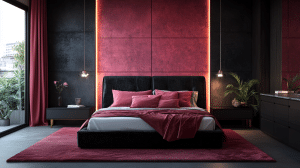 pink and black bedroom ideas