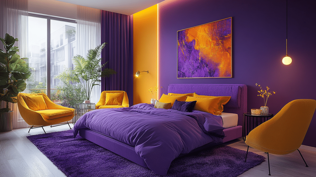 purple bedrooms