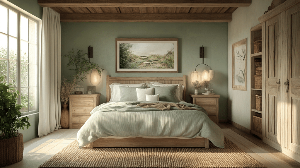 sage green farmhouse bedroom ideas