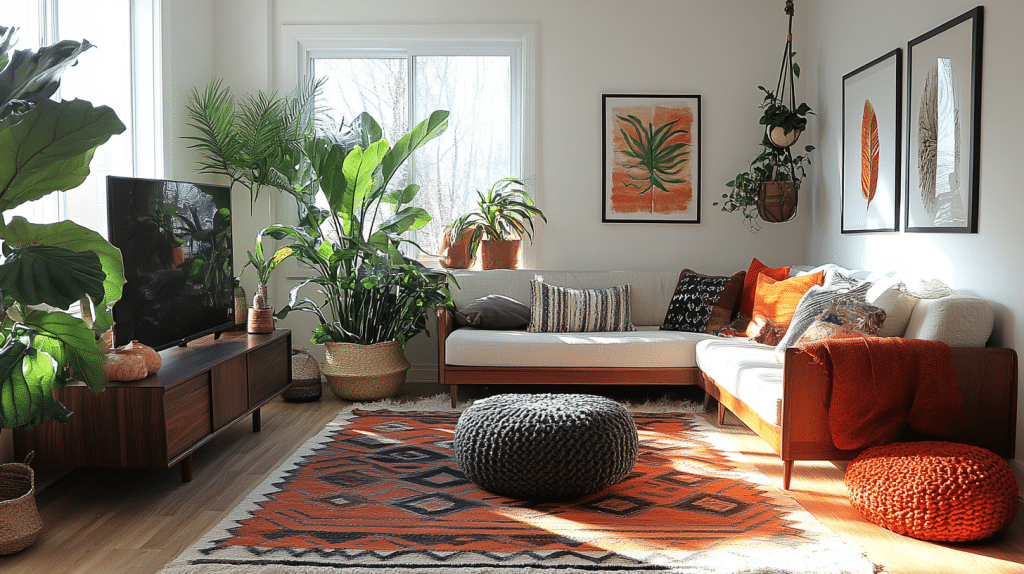 scandi boho living room