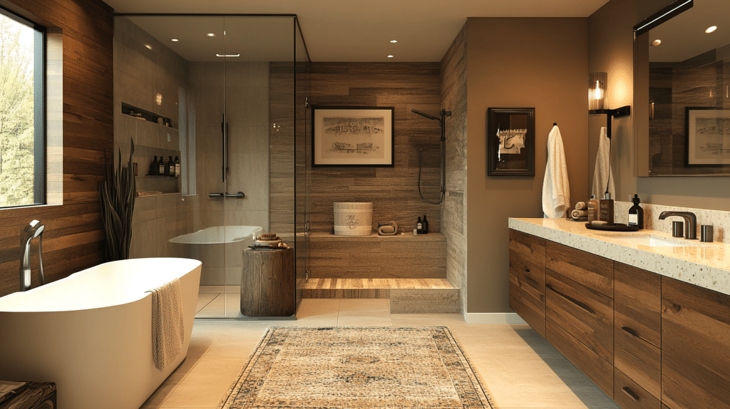 transitional bathroom design