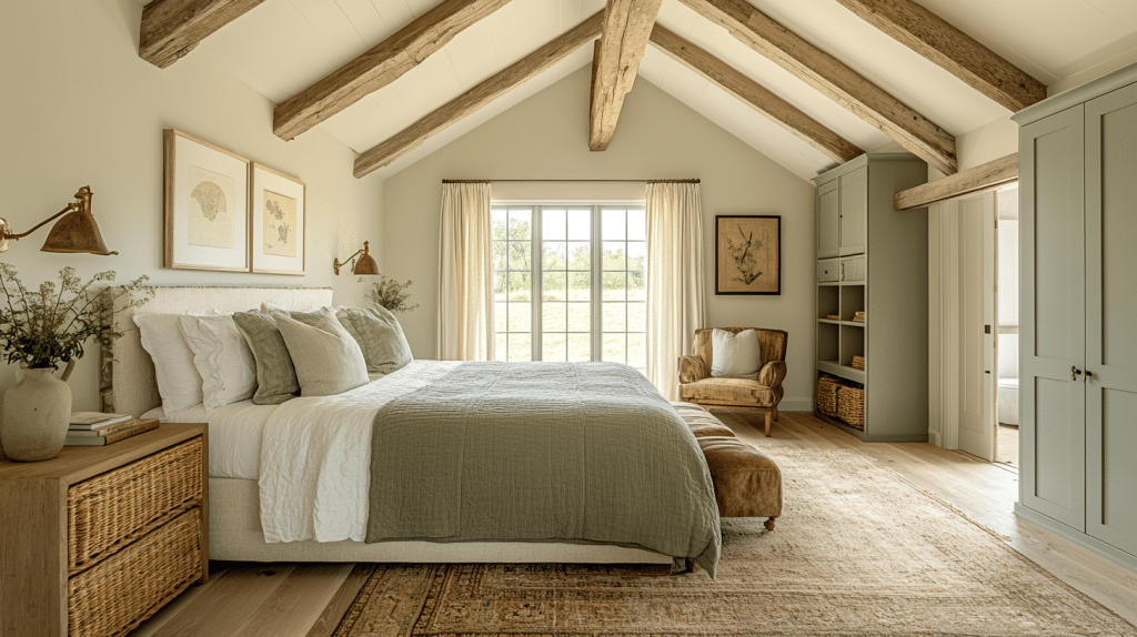 Sage Green Farmhouse Bedroom