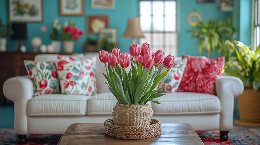 easter living room decor
