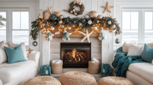 fireplace christmas decorations