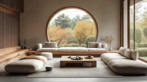 wabi sabi japandi living room