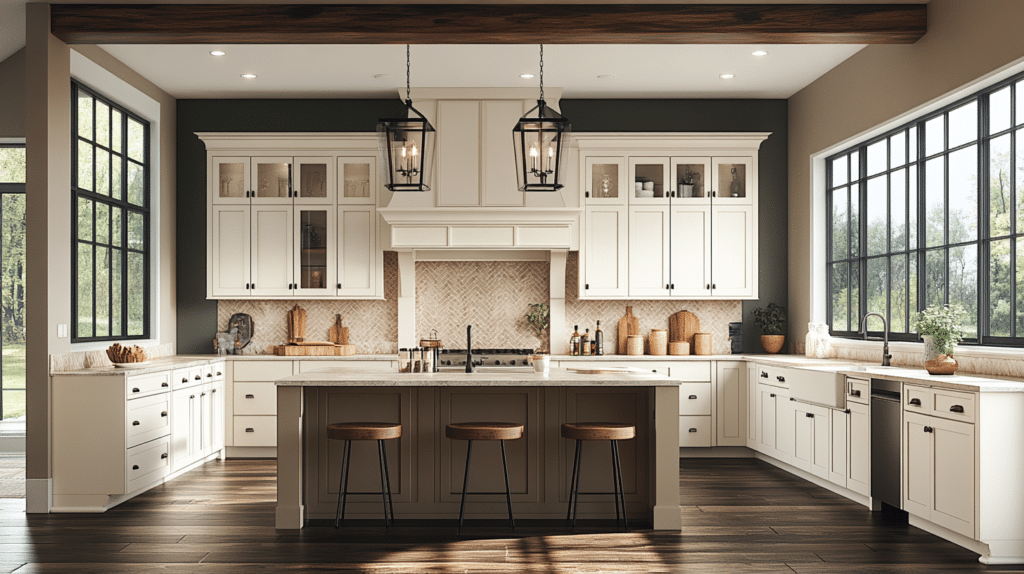 antique white kitchen cabinets