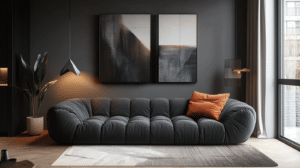 dark grey couch living room