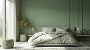 Sage Green and Grey Bedroom - Featured Image