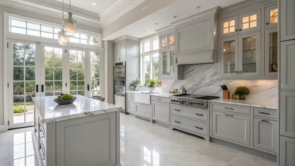 light grey kitchen cabinets