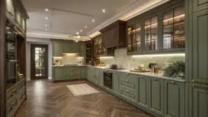 olive green kitchen