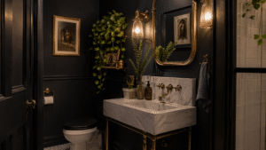 small moody bathroom